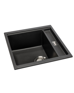 Synchronist 1.25 Bowl Compact Sink in Black Metallic Granite