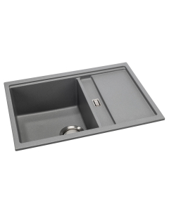 Synchronist 1.25 Bowl Compact Sink & Drainer in Metallic Grey Granite