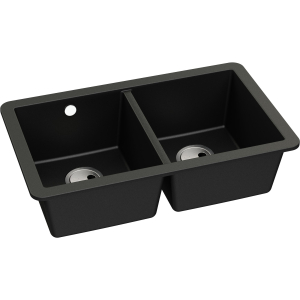 Matrix SQ GR15 Double Bowl Sink Undermount in Black Metallic