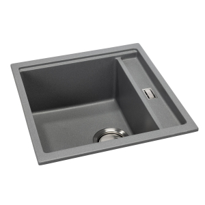 Synchronist 1.25 Bowl Compact Sink in Metallic Grey Granite