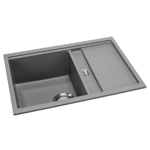 Synchronist 1.25 Bowl Compact Sink & Drainer in Metallic Grey Granite