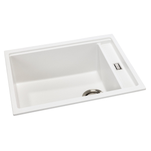 Synchronist 1.25 Bowl Large Sink in White Granite