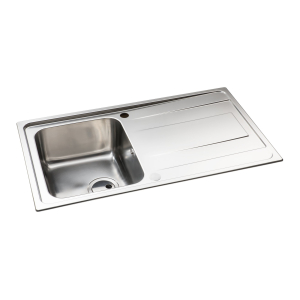 Ixis Single Bowl Sink & Drainer Compact Sink in Stainless Steel