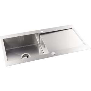 Verve Single Bowl Sink & Drainer in Stainless Steel