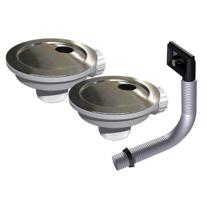 Orbit Strainer Sink Waste in Stainless Steel - Multi Bowl Sink Kit