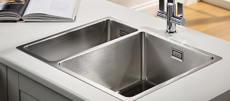 Care of stainless steel kitchen sinks